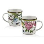 Muse Garden Porselen Kupa Seti, Çiçek ve Kelebek Desenli, 9,5x9,6 cm, 2'li Set