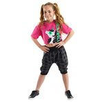 Mushi R&R Unicorn Kız T-shirt Kapri Takım Pembe, Gri 4Y