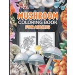 Mushroom coloring book for adults