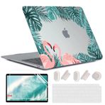 MUSHUI 4'ü 1 Şunlarla Uyumludur MacBook Air 13 İnç (2020-2018) M1 A2337 A2179 A1932, [UV Baskı] Plastik Sert Kılıf Touch ID ile Mac Air 13.3 Retina için Koruyucu Kılıf, X32-13