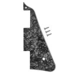 Musiin Electric Guitar Pickguard 4-Layers Modern Style Standard with Screws Compatible with Les Paul epiphone Guitar(Pearl Black)