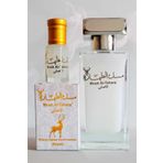 MUSK AL TAHARA Orijinal Beyaz misk seti (Parfüm 50ml + Beyaz misk 6ml alkolsüz esans)