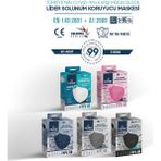 Musk Ffp2 50 Adet Pembe Siyah Gri Lacivert Beyaz Maske