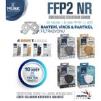 Musk Ffp2 Maske 40 Adet (Gri,taba,siyah,beyaz)
