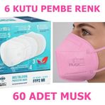 Musk FFP2 N95 60'lı Pembe Maske
