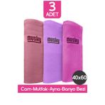 MUSKY 3'lü Mikrofiber Temizlik Bezi | Sihirli Bez | 3lü Paket | Şekerpare | 40x60cm Cam,banyo,vitrin