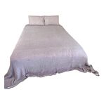 Muslin Battaniye %100 Pamuk, 4 Katlı Yatak Örtüsü, Yumuşak Türk Pamuğu Muslin Yatak Örtüsü, Ters Çevrilebilir Örtü, Erik (Tam/Kraliçe Boy 91x95 - (230x240cm))