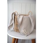 Müslin Bej OEKO-TEX Sertifikalı%100 Pamuk 4 Katlı Kenar Nakışlı 105x105 cm Müslin Battaniye & Örtü