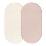 Muslin Beşik Lastikli Çarşaf, Erkek ve Kız Bebek için 2'li Paket, Yumuşak Nefes Alabilen Esnek Bebek Pedi/Yatak Çarşafı Seti, Kum Saati Oval ve Dikdörtgen Beşik Yatakları için Evrensel Fit (Zümrüt