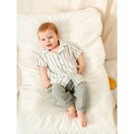 Müslin Gömlek Pantolon Takım | Erkek Bebek Yazlık 2’li Set | 6-36 Ay | KD53217 - Gri - 6 - 9 Ay