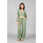 Müslin Kadın Palazzo Pantolon - Mint - S - M