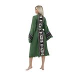 Müslin Kimono 100% Pamuklu Camel Deve Desenli Bornoz Kaftan Sabahlık (Haki, Standart)