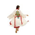 Müslin Kimono%100 Pamuklu Fil Baskılı Desenli Bornoz Kaftan Sabahlık