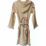 Müslin Kumaş Bornoz Muslin Erkek Kız Çocuk Unisex Müslim Deniz Bornoz Yaz Kış Kapşon Organik Püskül
