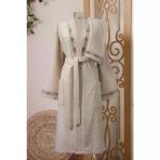 Müslin Natural Bukle Nak.şalyaka Bornoz Seti Natural 2Xl Beden/50X90