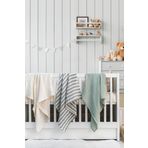 Müslin Örtü & Battaniye 3'lü Set%100 Pamuk Oeko-teks Sertifikalı 80x70 Cm (Yeşil-Ekru)