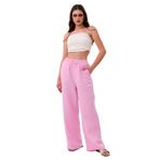 Müslin Palazzo Kadın Pantolon MÜSLİN-PANTOLON Pembe L