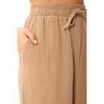 Müslin Palazzo Pantolon, Rahat Kalıp Bol Paça Yüksek Bel Yazlık Müslin Kumaş Pantolon (Toprak Bej, L (40) / XL (42))