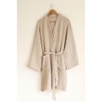 Muslin Unisex Bornoz - L - XL - Vizon