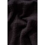 Müslin Yatak Örtüsü Ultra Yumuşak Yüksek Kaliteli 4 Kat Muslin Pike (Tek Kişilik (180X240 Cm) - Siyah - 180 x 240 cm