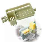 Musluğa Takılan Sünger Havlu Askılı Sabun Hazneli Mutfak Banyo Lavabo Düzenleyici Organizer (Timya/Go1395) 200164