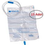 Musluklu Steril Idrar Torbası 2000 ml ( 15'li Paket )