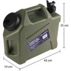 Musluklu Su Bidonu - Madfox Galon Air Pe - 19 Litre - Yeşil - 547311