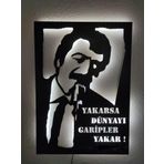 Müslüm Gürses Led Işıklı Ahşap Tablo