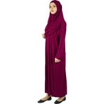 Müslüman Tek Parça Prayer Elbisesi, Kadınlar için, Abaya Elbisesi, İslami Elbise, Tam Boylu Tesettür, Plum, XXL Große Größen Extra Tall