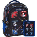 Must Space Battle Işıklı Okul Çantası + Kalemlik (Içi Dolu) 2'li Set