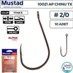 Mustad 10021 AP Chinu Light Delikli Olta İğnesi TX #2/0 (10 Adet)