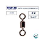 Mustad Demon DLT01 Fırdöndü #2 43kg (10 Adet)