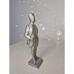 Mustafa Kemal Atatürk - 15 cm Figür Büst Hediye Koleksiyon Hobi - Gümüş