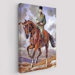 Mustafa Kemal Atatürk At Üstünde Dekoratif Kanvas Tablo, Duvar Dekoru 6462