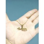 Mustafa Kemal Atatürk İmza Gold Renk 316L Paslanmaz Çelik Figür Kolye