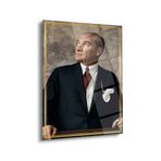 Mustafa Kemal Atatürk Klasik Portre Cam Tablo – Modern Atatürk Duvar Dekoru – Ata253