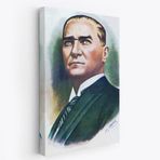 Mustafa Kemal Atatürk Portresi Dekoratif Kanvas Tablo, Duvar Dekoru CR68