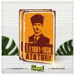 Mustafa Kemal Atatürk Retro Vintage Ahşap poster