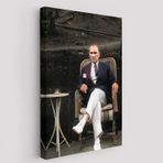 Mustafa Kemal Atatürk Sandalyede Otururken Dekoratif Kanvas Tablo, Duvar Dekoru 6379