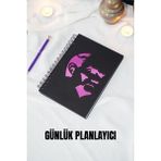 Mustafa Kemal Atatürk Siyah Ahşap Kapak Günlük Planlayıcı - Planlayıcı Defter Ajanda - A5