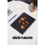 Mustafa Kemal Atatürk Siyah Ahşap Kapak Günlük Planlayıcı - Tarihsiz Planlama Defteri - A5