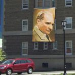 Mustafa Kemal Atatürk Yan Portre Cephe Poster Bayrak -300x450cm -3x4,5 metre