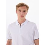 Mustang Baskılı Beyaz Erkek Polo T-Shirt M5SM-TST1324 - XL