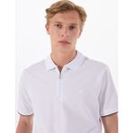 Mustang Baskılı Beyaz Erkek Polo T-Shirt M5SM-TST1324