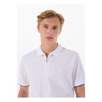 Mustang Baskılı Polo T-Shirt, S, 5003232907, Beyaz, Erkek