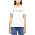 MUSTANG Bayan Tişört ALMA - Regular Fit - XS S M L XL Beyaz Siyah Mavi Gri, Beyaz (General White 2045), M