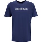 Mustang Bisiklet Yaka Baskılı Indigo Erkek T-Shirt M5WM-TST1585 - İndigo