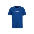 Mustang Bisiklet Yaka Baskılı İndigo T-Shirt, 2XL, 5003336720, İndigo, Erkek
