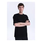 Mustang Bisiklet Yaka Baskılı Siyah Erkek T-Shirt M6SM-TST1543
