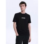 Mustang Bisiklet Yaka Baskılı Siyah Erkek T-Shirt M6SM-TST1598 - 2XL